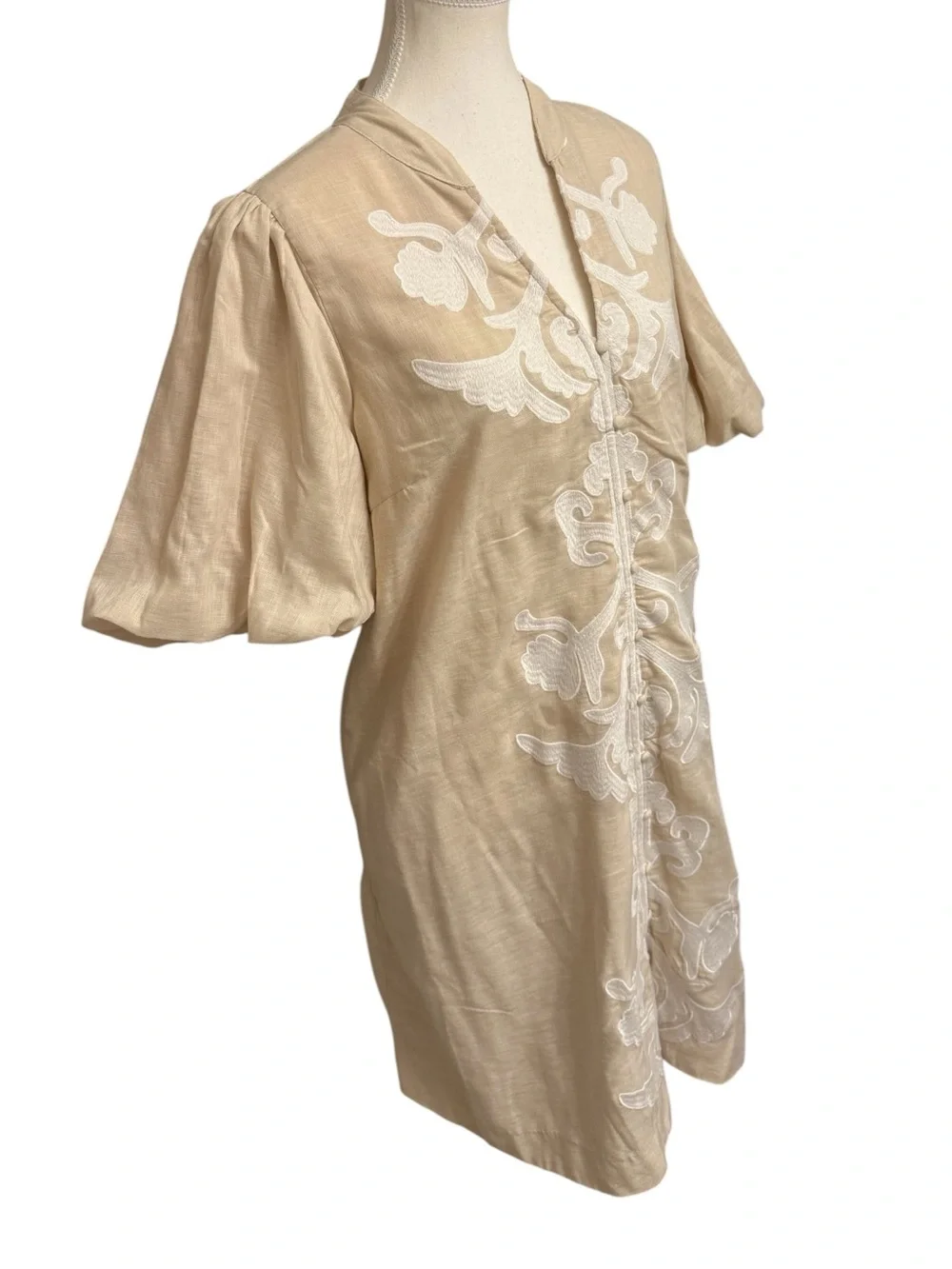 Crown & Ivy XL Embroidered Tunic Dress Coastal Boho Resort Mediterranean - Picture 5 of 10